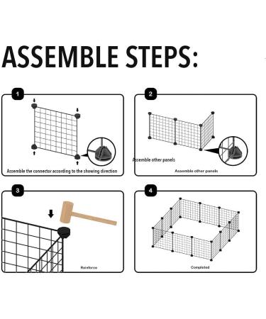 Small Pet Playpen 13.8x13.8 - Indoor/Outdoor Metal Wire Cage for Small Animals - Guinea Pigs, Bunny, Hamster - Portable Yard Fence by Allisandro - Buy Online on GoSupps.com
