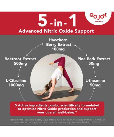 Vegan Sugar Free Nitric Oxide Gummies - Beet Root L-Citrulline & Hawthorn Berry | Nitric Oxide Supplements for Men & Women (60 Count - Buy Online on GoSupps.com
