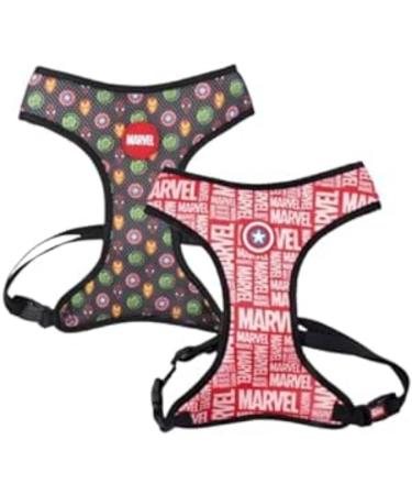 Cerd - for fan pets - high -quality breast dishes printed with marvel motifs |Made from 100% polyester constant fabric and small metal pendants - officially licensed by Marvel XXS