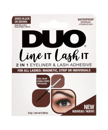 Duo Line IT Lash IT Black  2n1 Eyeliner and Lash Adhesive  Dual Color Black/Brown  1 pc  0.12 oz. - 1 pack Black & Brown