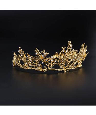 Frcolor Gold Crown Princess Tiara | Crystal Bridal Headband for Women - Buy Online on GoSupps.com