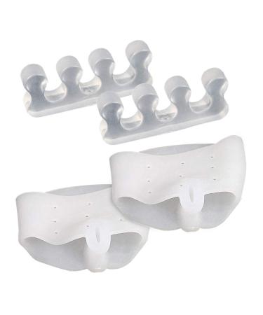 Gel Toe Separators and Metatarsal Pads for Pain Relief - Forefoot Cushions for Men and Women - Bunion Corrector and Toe Straightener - 4 Pcs Set - Buy Online on GoSupps.com