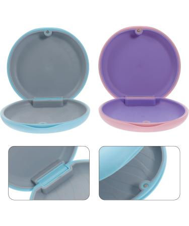 Fomiyes Silicone Tooth Clip Holder - 2pcs Orthodontic Retainer Box in Pink & Sky Blue | Durable Prosthesis Case 8.5x5.5cm & 5x2.5cm for International Shipping - Buy Online on GoSupps.com