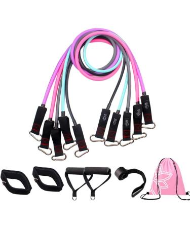 11 Pcs/Set Women Resistance Bands Bodybuilding TPE Belt Fitness Training Yoga Pull Rope Gym Equipment Elastic Bands (Multi Colored) Multicolor colored - Buy Online on GoSupps.com
