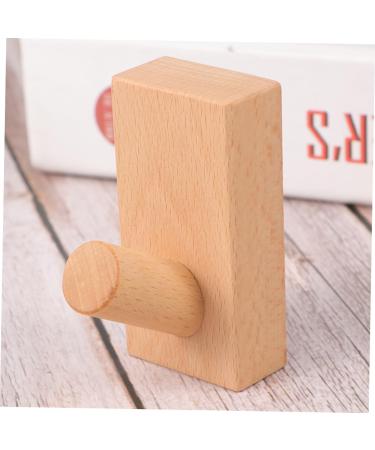 Alipis 2pcs Wooden Coat Hanger Adhensive Clothes Hook Key Storage Rack Jacket Door Back Hook Natural 8X4 cmx2pcs As Shownx2pcs - Buy Online on GoSupps.com