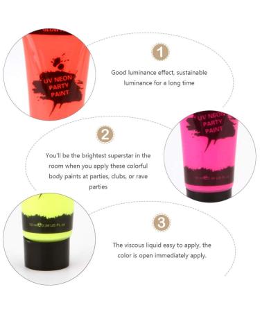 Beaupretty Glow-in-the-Dark Makeup Box - 8PCS Neon Halloween Face Kit with Stencils | International Shipping - Buy Online on GoSupps.com