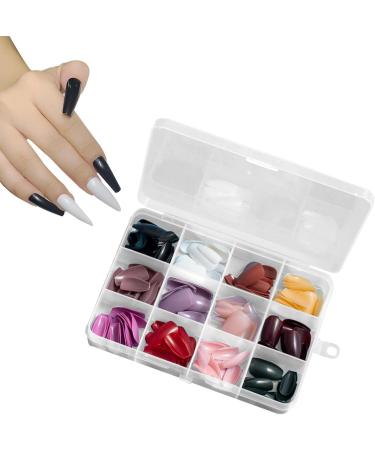 Fake Nails Multi Colors and Styles Long Short Fake Nails Full | Fake Nails Full Nude False Nails for Women and Girls Rossev - Buy Online on GoSupps.com