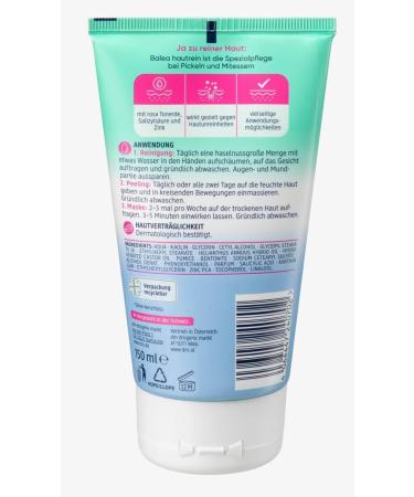 Balea Cleansing scrub and mask 3 in 1 pure skin 150 ml - Buy Online on GoSupps.com