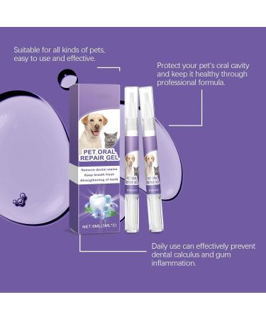 Fravsiu Oral Care Gel for Dogs and Cats Pet Dental Cleaner Oral Repair Gel for Dogs Refreshing for Animals 5ml 1.2 x 12.7 cm/0.51 x 4.96 - Buy Online on GoSupps.com