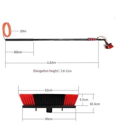 Window Cleaning Brush Equipment Water Fed Telescopic Brush Extendable Cleaner Conservatory Roof Photovoltaic Panel Cleaning Tool (Color : 24ft/7.2m) (20ft/6m) - Buy Online on GoSupps.com