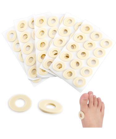 75PCS Callus Cushions Pads  Round Soft Foam Adhesive Foot Cushion Corn Pads Pinky Toe Protector Anti-pain and Anti-Abrasion Protective Patch