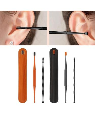 SSWERWEQ Ear wax removal tool 360 Swab Ear Wax Removal Tool Ear Cleaning Sticks Earpick Remover Silicone Ear Pick Double Ear Cleaner (Color : Schwarz) Black - Buy Online on GoSupps.com