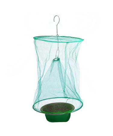 Kangkang Outdoor Gardening Hanging Folding Reusable Bonsai Drosophila Fly Insect Trap Net Catcher Killer Cage with Bait Storage Pot