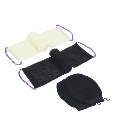 Long Net Bath Sponge African Net Sponge Long Net Bath Sponge Nylon Body Exfoliating Net Back Scrubber with Bathing Gloves for Shower Skin Smoother (SIXRUN3y5ewa417r-12)