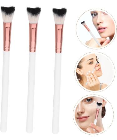 IWOWHERO 3pcs Fish Tail Brush Makeup Tool Portable Nose Brush Nose Brush for Women Makeup Brush Wooden Handle 18.50X1.00X1.00CM As Shown - Buy Online on GoSupps.com