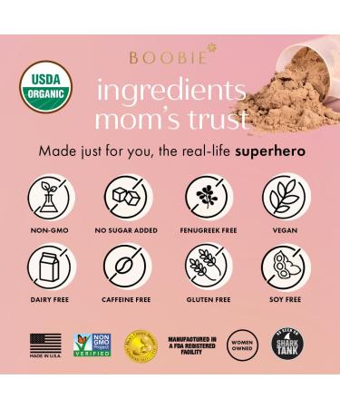 Boobie Body Superfood Protein Shake for Moms Pregnancy and Lactation Support Protein Powder to Increase Milk Supply Probiotics Organic Dairy-Free Gluten-Free Vegan Vanilla Cookie Single Srv 10pk - Buy Online on GoSupps.com