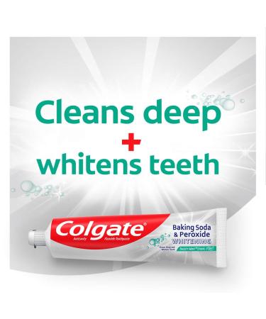 Colgate Peroxide & Baking Soda Whitening Toothpaste with Fluoride - Frosty Mint, 6 oz (Pack of 6) - Buy Online on GoSupps.com