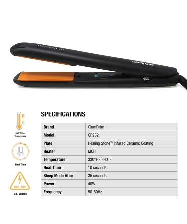Buy Glampalm 1 Simpletouch Ceramic Hair Iron - Professional Fast Heating Safe & Made in Korea - Buy Online on GoSupps.com