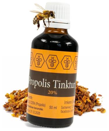 Nordbienchen Propolis Tincture with 20% propolis from its own beekeeping - 50ml propolis drops of bees propolis extract - propolist tincture - beekeeping quality 50 ml (1 Pack) - Buy Online on GoSupps.com