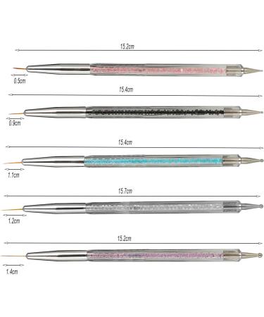 DUXMUZZ Double Ended Nail Art Liner Brushes - 5PCS Painting Pens for Nail Art - Buy Online on GoSupps.com