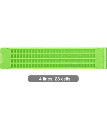 4 Lines 28 Cells Braille Slate and Stylus Braille Writing Slate Plastic Braille Slate Kit  Green - Buy Online on GoSupps.com