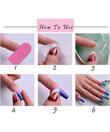 SINLOV French Gradient Fake Nails Almond Glitter False Nails Glossy Press on Nails Ballerina Acrylic Full Cover Fake Nails for Women and Girls - Buy Online on GoSupps.com