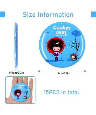 15 Pieces Mini Pocket Mirrors | Portable Cosmetic Round Makeup Mirrors for Easy On-the-Go Touch-Ups - Buy Online on GoSupps.com