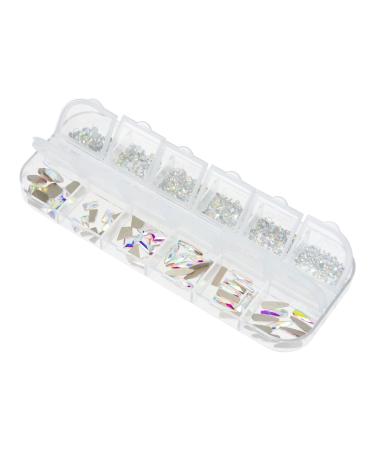 Ipetboom 1 Box Nail Drill Nail Art Sticker Decoration Nail Art Studs Nail Art Gems Nail Crystals Gems for Nails Gems for Crafts Nail Stickers Craft Glass Accessories Manicure