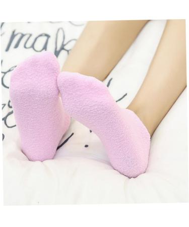 Beaupretty 1 Pair Gel Dry Feet Socks Cotton Spa Socks Dry Heel Oil Socks Gel Socks Moisturizing Foot Dry Heel Spa Socks Moisture Socks at Home Miss Moisturizing Socks Pink