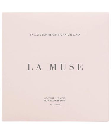 LA MUSE Skin Repair Signature Mask - Bio-Cellulose Sheet Set (5EA) with Hyaluronic Acid & Peptides | Deep Hydration Elasticity & Radiance | Intensive Nourishment for Glowing Skin - International Shipping Available - Buy Online on GoSupps.com