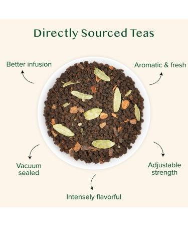 Vahdam Original Chai Spiced Black Tea 200g | Authentic Masala Chai | Premium Blend of Cinnamon Cardamom Cloves & Black Pepper | Brew Your Perfect Chai Latte - Buy Online on GoSupps.com