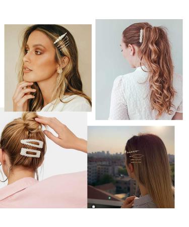SYEENIFY Fashion Hair Clips Set - 20 PCS Pearls & Acrylic Resin Barrettes for Women & Girls - Buy Online on GoSupps.com