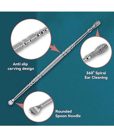 Spiral Ear Wax Remover Kit - Double-Ended Metal Ear Cleaner for Easy Earwax Removal - Buy Online on GoSupps.com