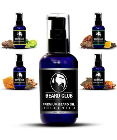 Beard Club - Beard Oil - Unscented Beard Oil Men - Ideal Beard Care and Beard Oil (Beard Oil) for Men - 100ml Unscented - Buy Online on GoSupps.com