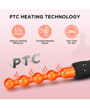 Buy PARWIN PRO 7-in-1 Curling Iron Set - Adjustable Temp Interchangeable Barrels Travel-Friendly Negative Ionic - Rose Pink - Buy Online on GoSupps.com