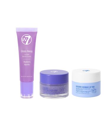 W7 Sweet Dreams Lip Care Trio - 3 Piece Set - Overnight Lip Mask Lip Balm & Lip Scrub - Blueberry 1 count (Pack of 3) Blueberry - Buy Online on GoSupps.com
