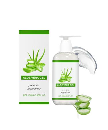 G n rique Aloe Vera Gel 100% Pure 100ml - Organic Aloe Vera Gel for Face Body and Hair Natural After Sun Moisturiser