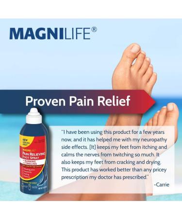 MagniLife Pain Relieving Foot Spray - Natural Relief for Burning & Tingling in Feet and Legs | 3oz - Buy Online on GoSupps.com
