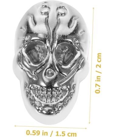 ABOOFAN 20pcs Rivets Crafting Studs Crafting Skull Studs Punk Studs Craft Belt Accessories Shoe Bag Silver 2X1.5cm - Buy Online on GoSupps.com