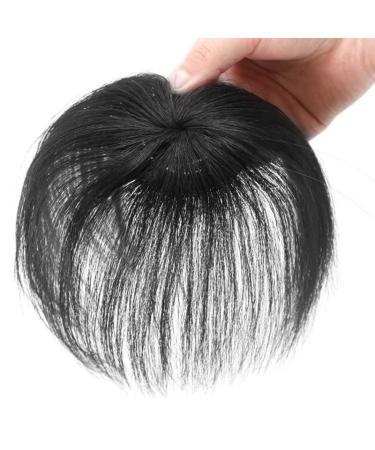 Clip-on Hair Topper Straight Extension Cover White Sparse Hair Part Mini-Toupet top Clip Clip in smooth hair topper Super-light topper extensions for women with showering hair a natural black
