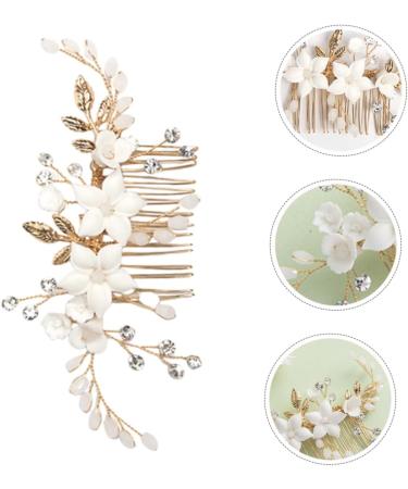 Mikinona Bridal Headwear Bridal Hair Accessory Hair Comb Clip Bridal Hair Clips Womens Headpiece Bride Hairpin Hair Accessories for Bride Wedding Bride Headpiece Hair Side Comb for Women - Buy Online on GoSupps.com