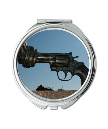 Mirror makeup mirror a pistol for ringo Round Mirror peace no war pocket mirror portable mirror