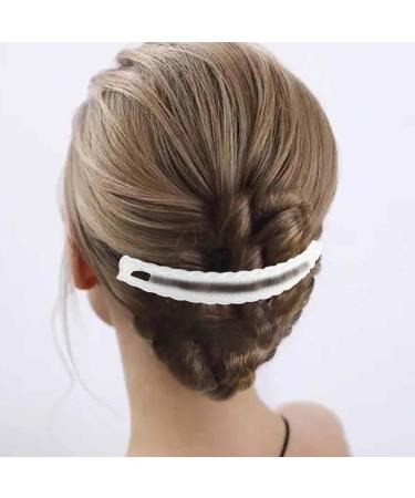 Clincher Hair Clip - Curly Claw Barrettes Ponytail Banana Clip Classic Fishtail Hair Clip for Thin to Thick Hair Styling Hair Accessories Transparent - Buy Online on GoSupps.com