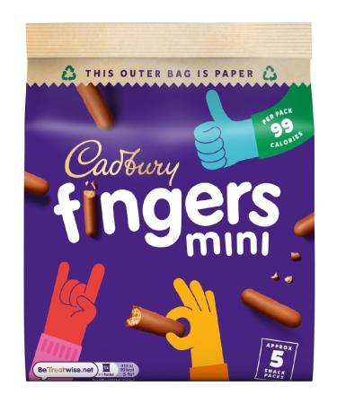 Cadbury Cadbury Mini Fingers Biscuits Bag| 6 x 19.3 g
