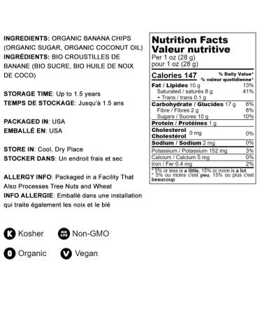 Organic Banana Chips 5 Pounds - Sweetened, Unsulfured, Non-GMO, Kosher, Vegan - Bulk 1 Pack - Buy Online on GoSupps.com