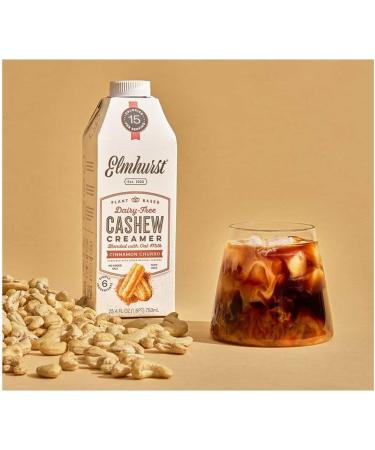 Elmhurst 1925 Cinnamon Churro Cashew Creamer Cr me v g tale de cajou la cannelle Cr meux et polyvalent Id al pour caf th desserts et plus 750 ml - Buy Online on GoSupps.com