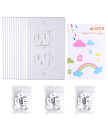 AUSTOR 12 Pack Baby Safety Wall Socket Plugs - Self Closing Outlet Covers for Child Proofing - 12 Count - Buy Online on GoSupps.com