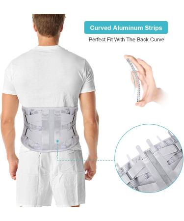 Buy Adjustable Lumbar Waist Support - Pain Relief Back Brace for Herniated Disc Sciatica & Scoliosis | Breathable Mesh Curved Aluminum Strips Size M (31-39 - Buy Online on GoSupps.com