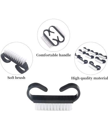 20 Piece Black Handle Nail Cleaning Brush Set for Toes and Nails - Buy Online on GoSupps.com
