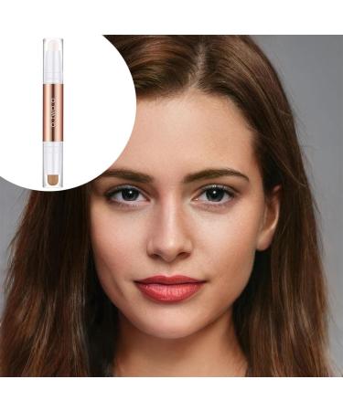 jojomis Highlighters Stick Double-Head Makeup Concealer Contouring Cream Set Face Highlighters Sticks - White+ Light coffee - Buy Online on GoSupps.com